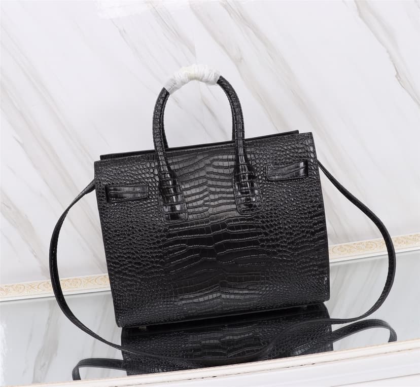 C8763 ✨ Small crocodile pattern🌴🌴🌴 Super popular accordion bag[Strong]💧💧 High quality to win customers👑 YSL Saint Laurent 🐊 Features imported crocodile pattern🐊 Code: 7107. Original hardware🐊 Whether it’s the leather material, hardware components, stitchi — image 4