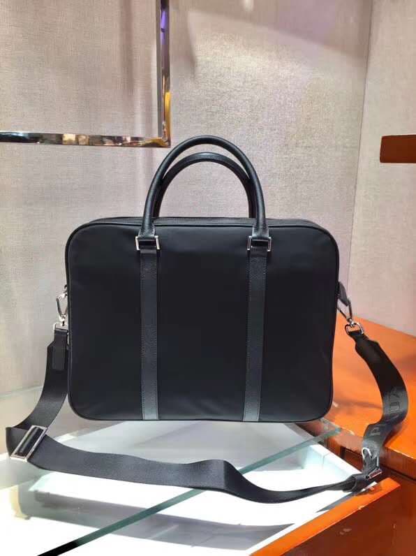 C6977 🎉 Upgradeable case 🎉 2VE871 briefcase 🎉 Made from imported Saffiano cross-stitched leather and nylon material. It features a detachable, adjustable nylon strap, allowing it to be carried in both hands – making it very stylish. What’s great is that t — image 5