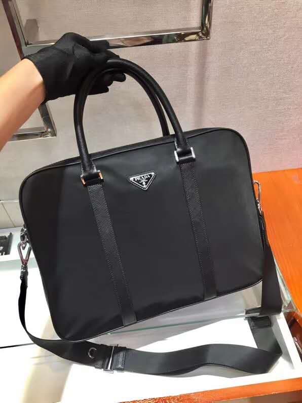 C6977 🎉 Upgradeable case 🎉 2VE871 briefcase 🎉 Made from imported Saffiano cross-stitched leather and nylon material. It features a detachable, adjustable nylon strap, allowing it to be carried in both hands – making it very stylish. What’s great is that t — image 4