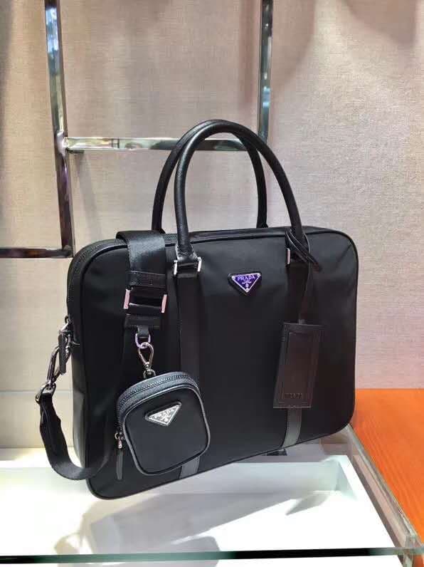C6977 🎉 Upgradeable case 🎉 2VE871 briefcase 🎉 Made from imported Saffiano cross-stitched leather and nylon material. It features a detachable, adjustable nylon strap, allowing it to be carried in both hands – making it very stylish. What’s great is that t — image 3