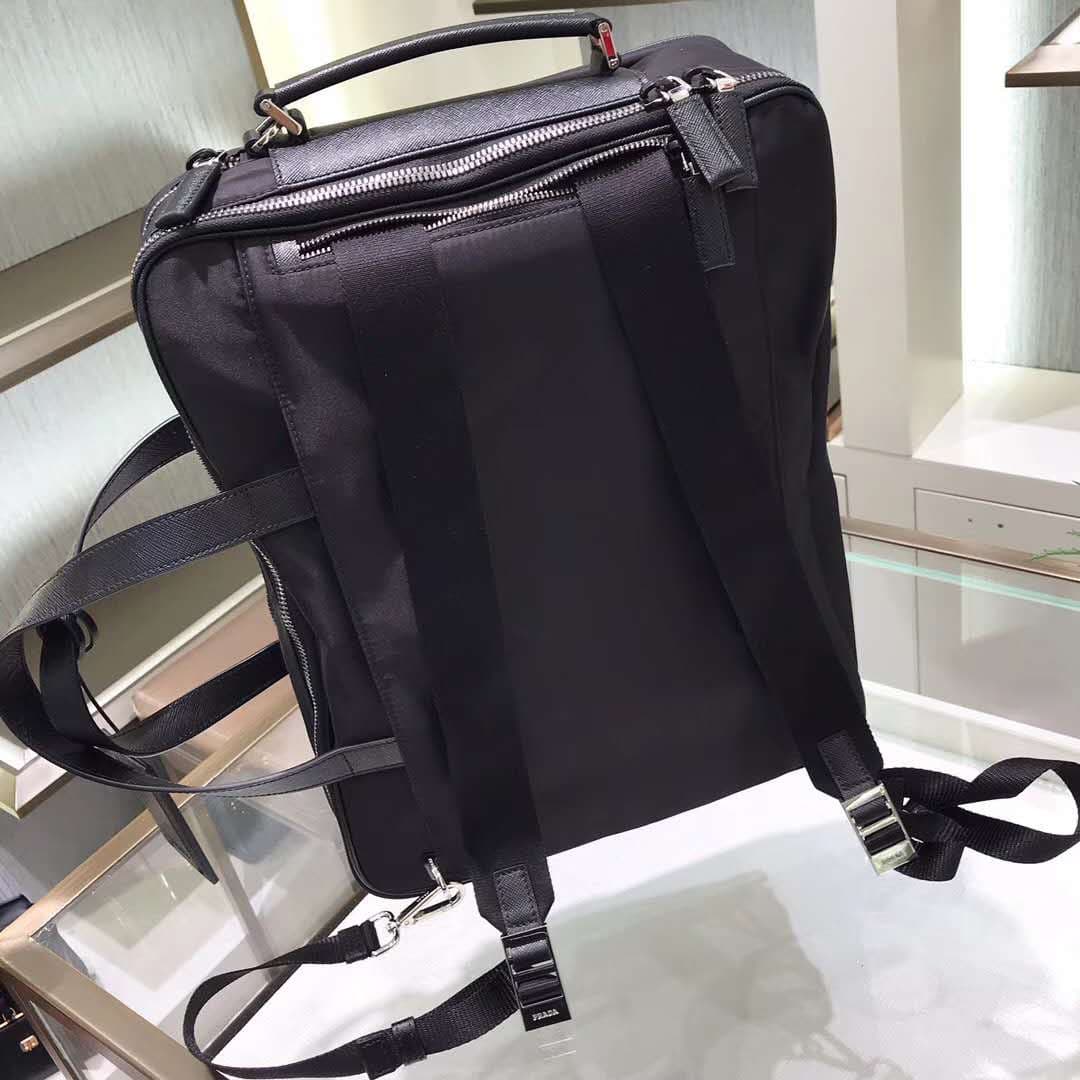 C6975 🎉 Exclusive release 🎉 2VE015 multi-functional briefcase/backpack 👍👍 Made of imported nylon material and Saffiano cross-stitched leather; detachable, adjustable nylon straps; external zipper for laptop, pockets on the back; the double shoulder strap  — image 2