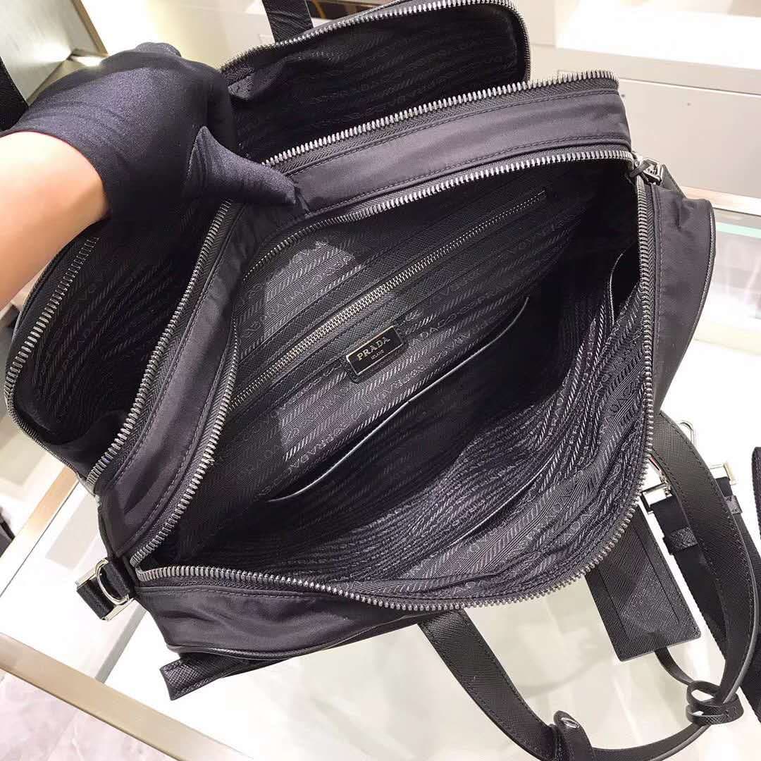 C6975 🎉 Exclusive release 🎉 2VE015 multi-functional briefcase/backpack 👍👍 Made of imported nylon material and Saffiano cross-stitched leather; detachable, adjustable nylon straps; external zipper for laptop, pockets on the back; the double shoulder strap  — image 7