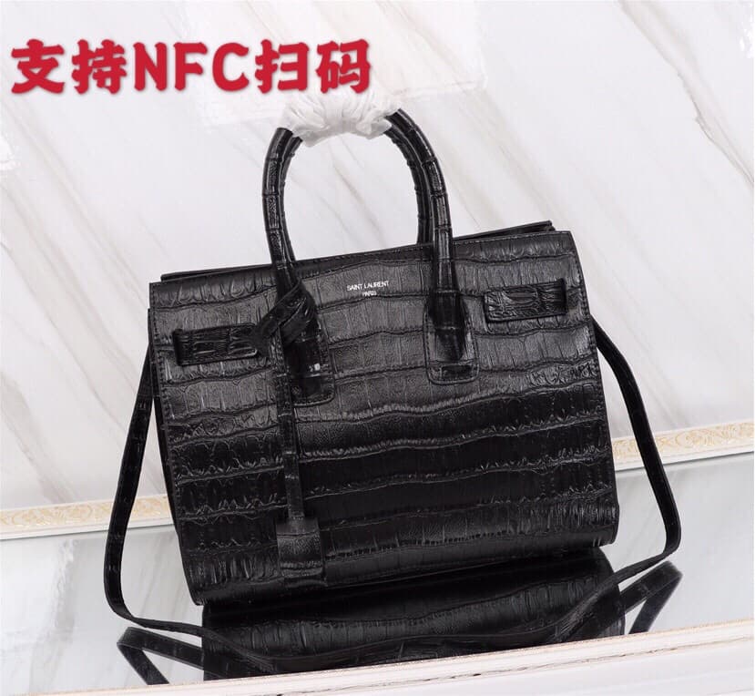 C8765 ✨ Big crocodile pattern🌴🌴🌴 Super popular organ bag[Strong]💧💧 High quality to win customers👑 YSL Saint Laurent 🐊 Features imported crocodile pattern🐊 Code: 7107. Original hardware🐊 Whether it’s the leather material, hardware, stitching, edges, or des — image 1