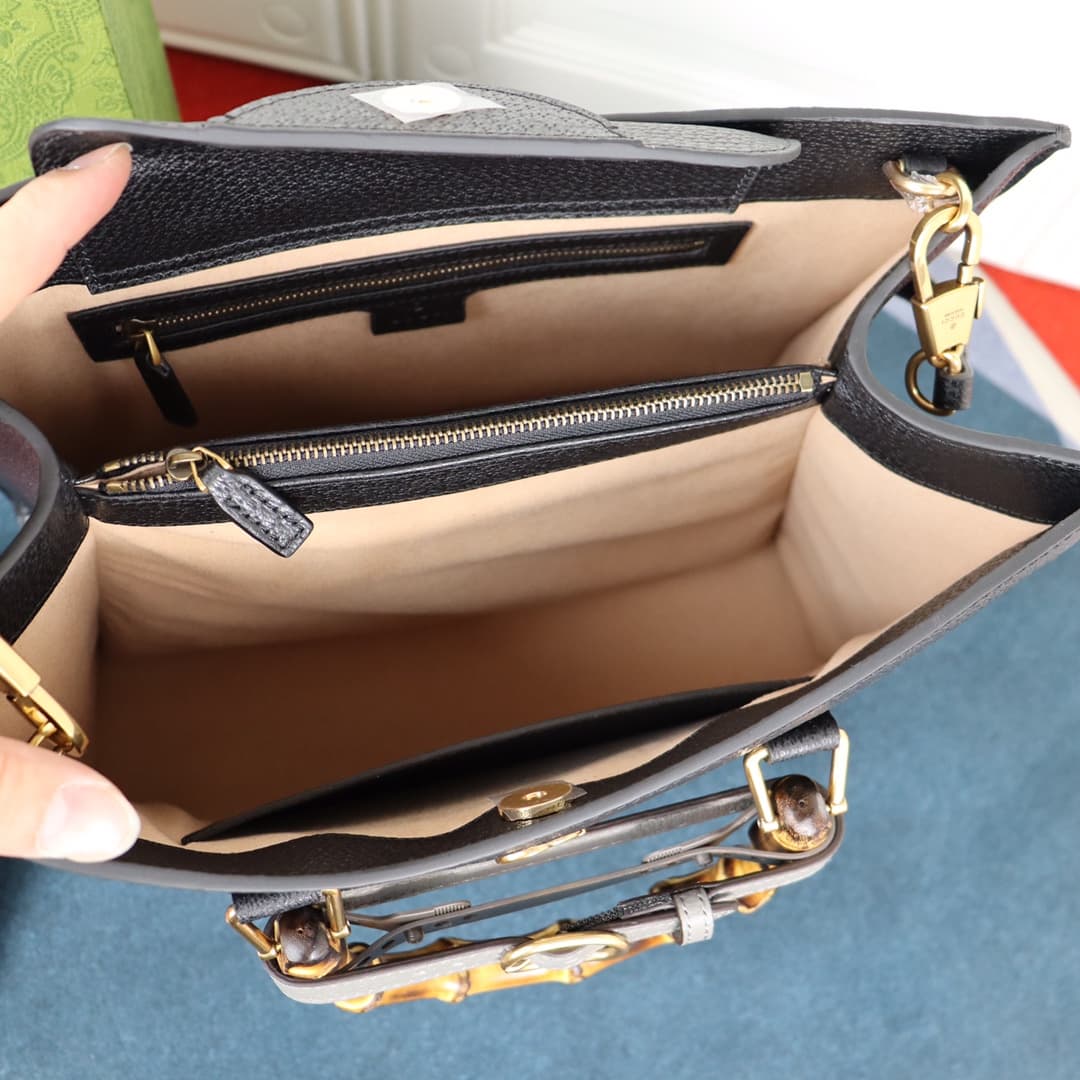 C4039 Produced by Gucci! Original leather material, model number 678842. Aria – a fashionable “aria” of style. This collection reinterprets classic elements using modern techniques. The bamboo motif is one of Gucci’s iconic elements; it has appeared in va — image 8