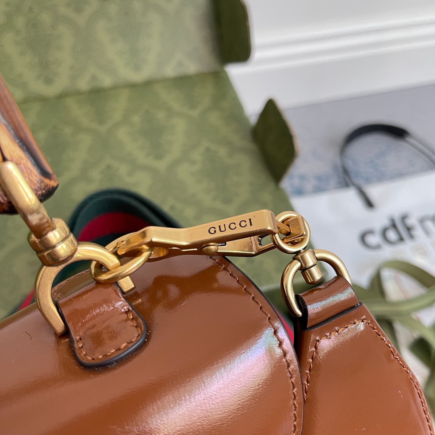 C3983 Original leather‼️ Original leather bamboo pattern small handbag. Gucci’s “Aria – Musical Melody” collection reinterprets classic elements using modern techniques. The bamboo pattern is one of Gucci’s iconic elements; it has appeared in various coll — image 6