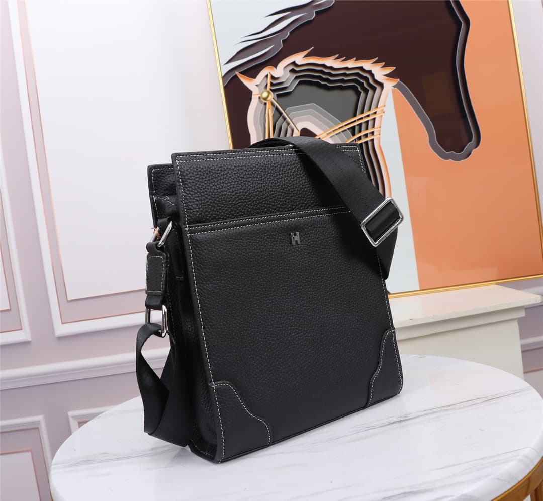 C4941 Hermes 🆕 Custom-made men's crossbody bag collection. Buying directly from the official website. Top-quality products, available for comparison with real products at stores. High-quality imported cowhide material, designed by renowned designers, craf — image 3