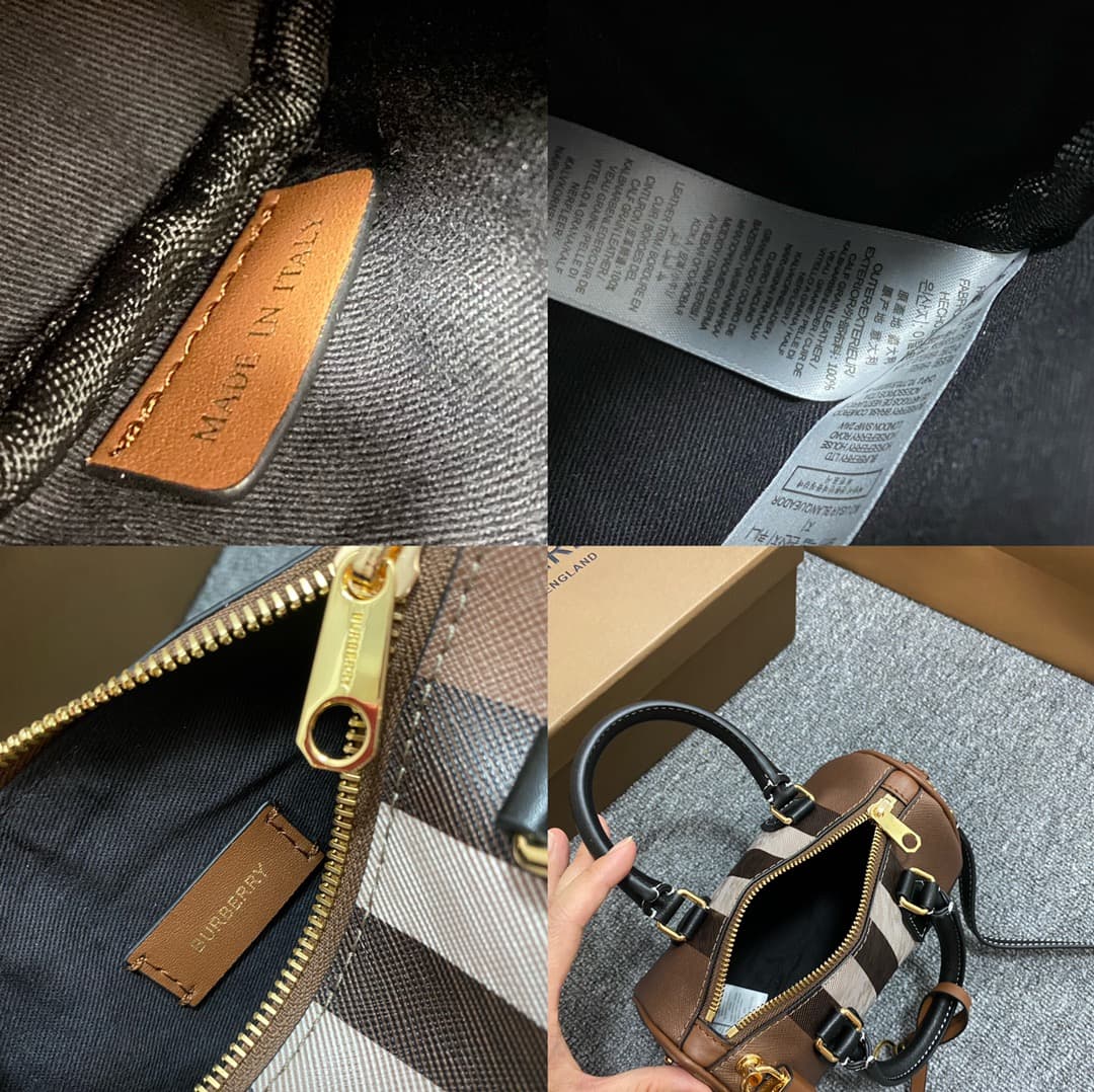 C72 💎💎280💎💎The latest Italian-made luggage from B’s brand features a check pattern material and ribbed leather. It has leather handles at the top, detachable and adjustable shoulder straps, zippers, as well as a leather-lined lock and a luggage tag. The l — image 7