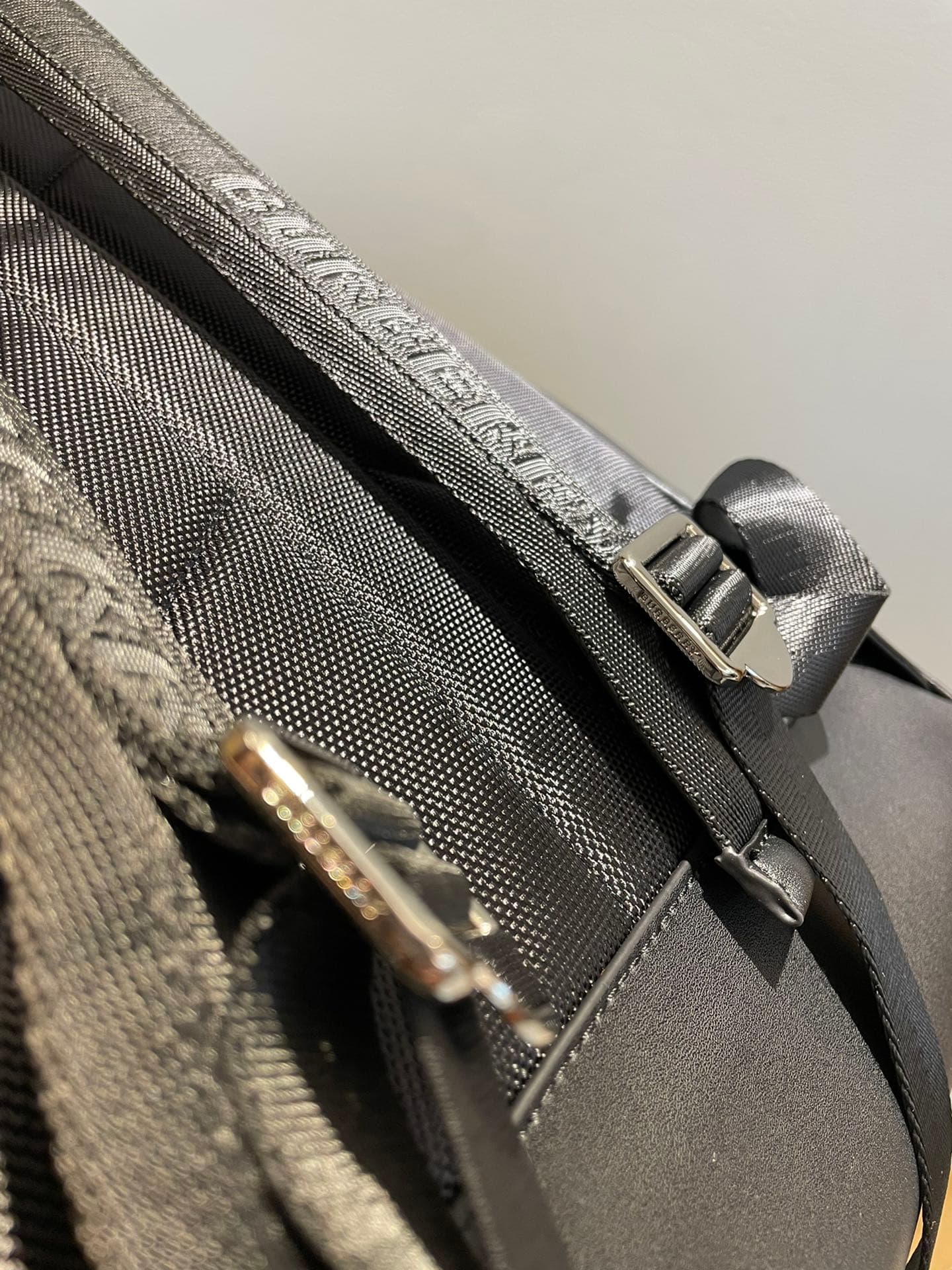 C9 Burberry New Vintage/retro Nylon Backpack with Upgraded Brand Logo, Smooth Leather Edging, and Burberry Letter Embroidered Micro-Logo on Shoulders. Knockdown Part Made of Calf Skin, Bi-directional Zipper, Shiny Metal Accents, Washing Label Consistent!  — image 8