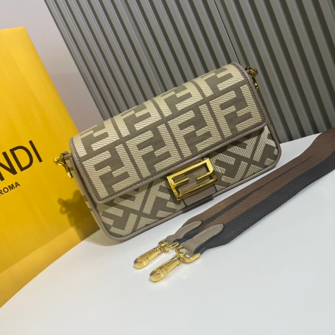 C2938 2022 Fendi Bag with Lamination Leather – a truly stylish item for summer. It features colorful rainbow🌈F embroidery. This Fendi Baguette pattern bag is definitely a must-have fashion item this summer! It looks great when worn; it’s also very popular — image 2