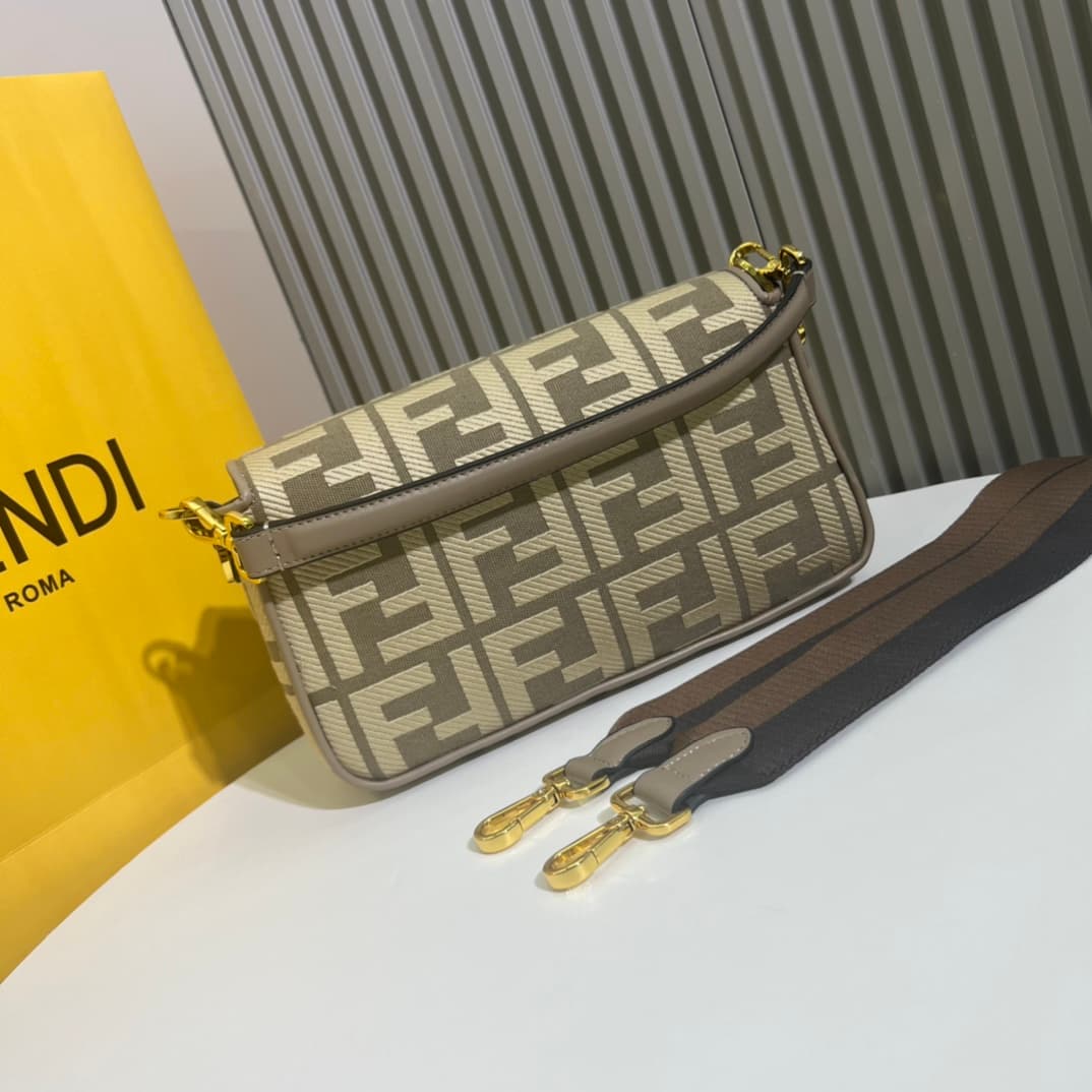 C2938 2022 Fendi Bag with Lamination Leather – a truly stylish item for summer. It features colorful rainbow🌈F embroidery. This Fendi Baguette pattern bag is definitely a must-have fashion item this summer! It looks great when worn; it’s also very popular — image 3