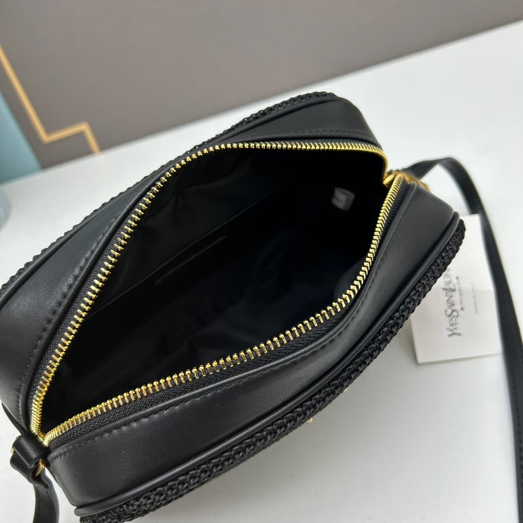 C8748 💰 YSL Saint Laurent Leather-woven camera bag with box|||【NEW】 — image 7