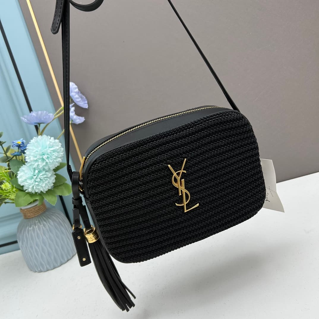 C8748 💰 YSL Saint Laurent Leather-woven camera bag with box|||【NEW】 — image 6