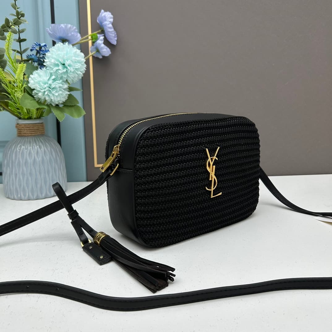 C8748 💰 YSL Saint Laurent Leather-woven camera bag with box|||【NEW】 — image 2