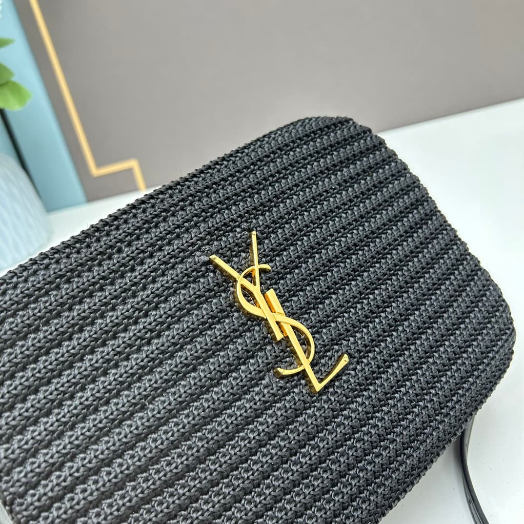 C8748 💰 YSL Saint Laurent Leather-woven camera bag with box|||【NEW】 — image 4