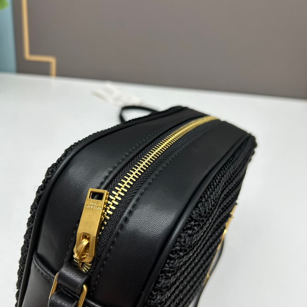 C8748 💰 YSL Saint Laurent Leather-woven camera bag with box|||【NEW】 — image 5