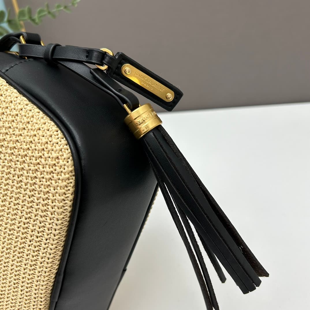 C8750 💰 YSL Saint Laurent Leather-woven camera bag with box|||【NEW】 — image 6
