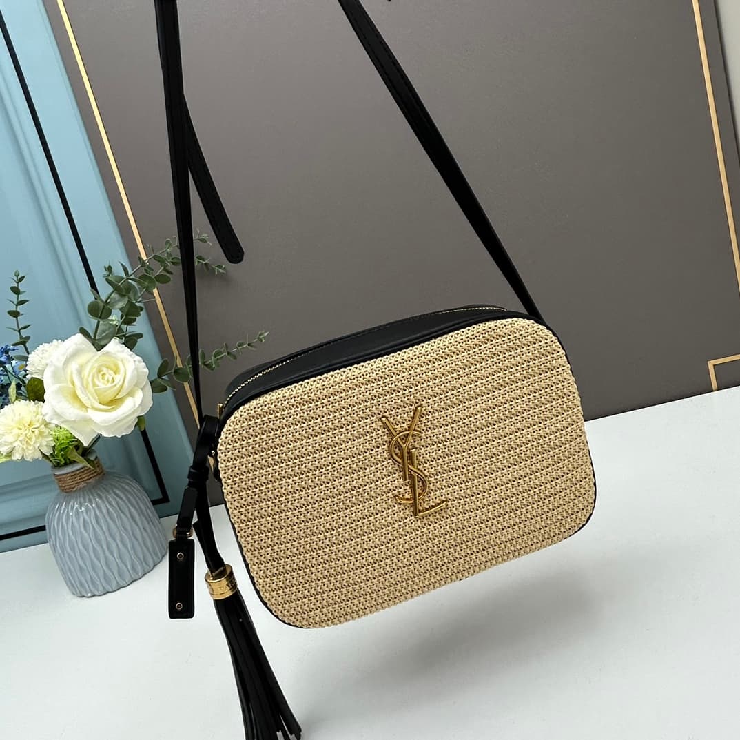 C8750 💰 YSL Saint Laurent Leather-woven camera bag with box|||【NEW】 — image 2
