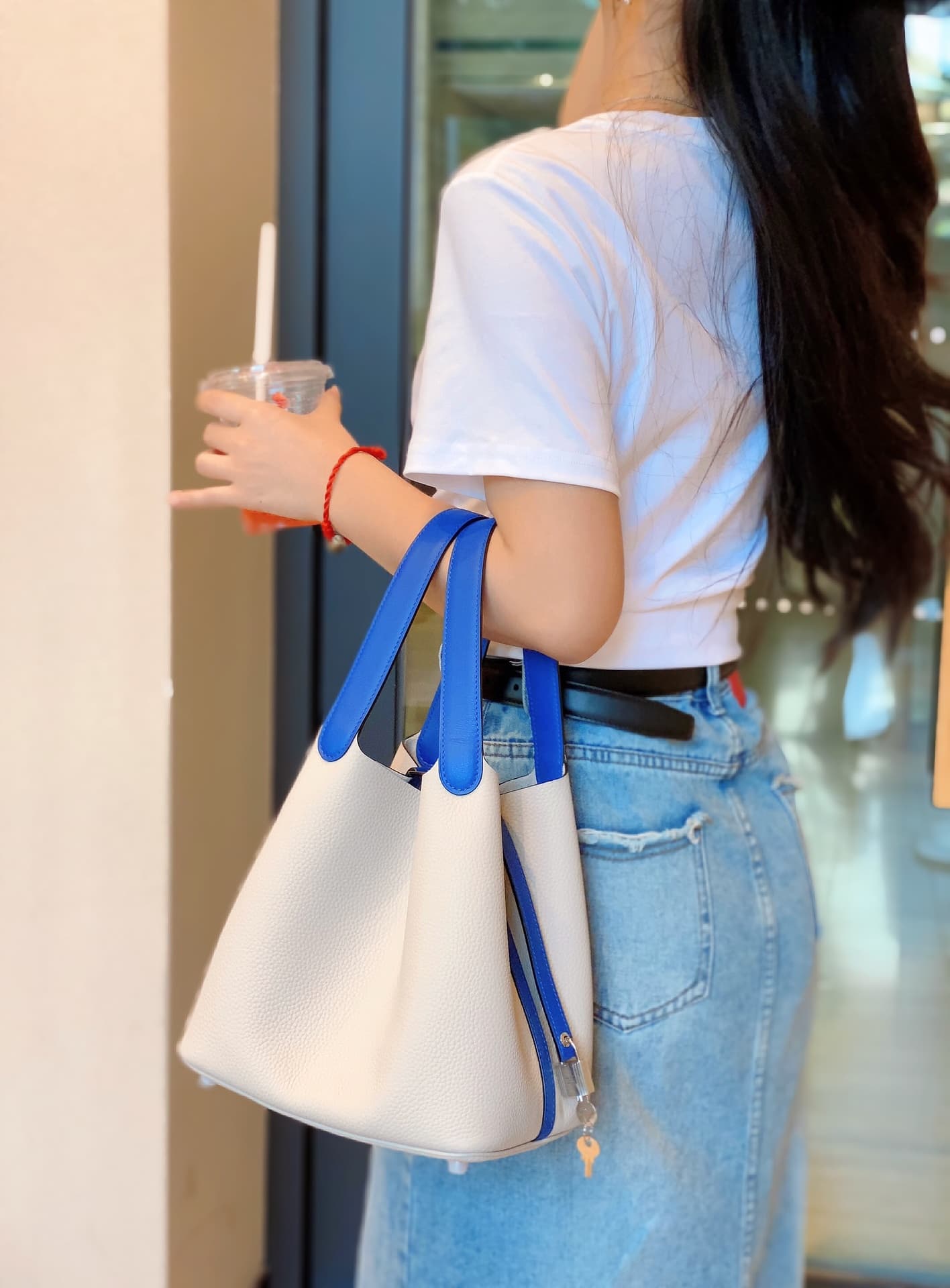 C4847 - 22Cm Upper body pearl gray/neon blue💙 — image 3