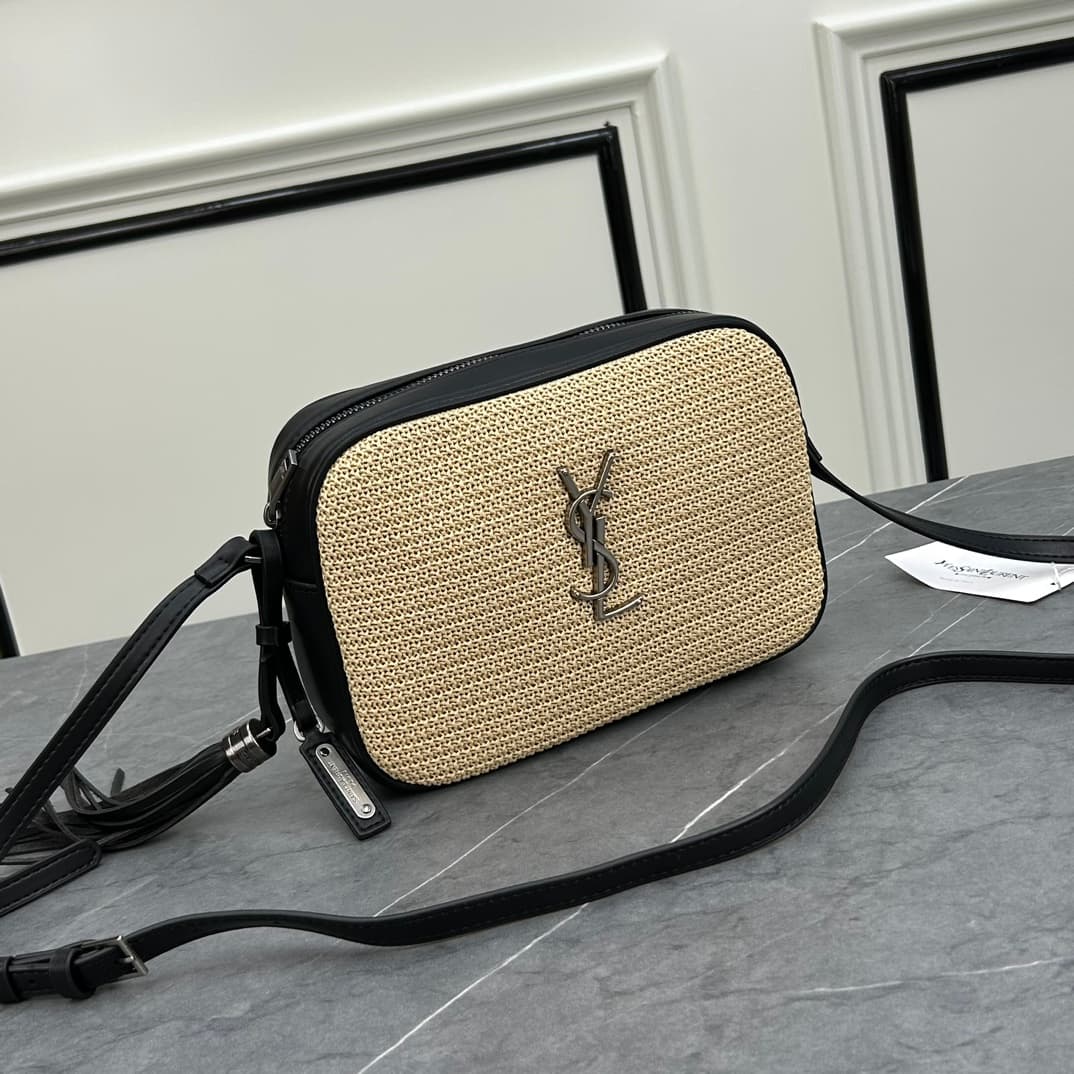 C8749 💰 YSL Saint Laurent Leather Woven Camera Bag with Box ||| [NEW] — image 2