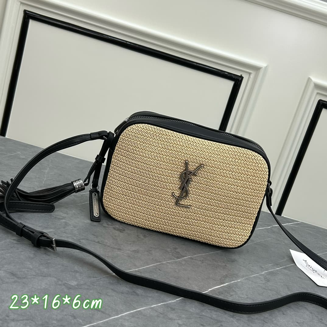 C8749 💰 YSL Saint Laurent Leather Woven Camera Bag with Box ||| [NEW] — image 1