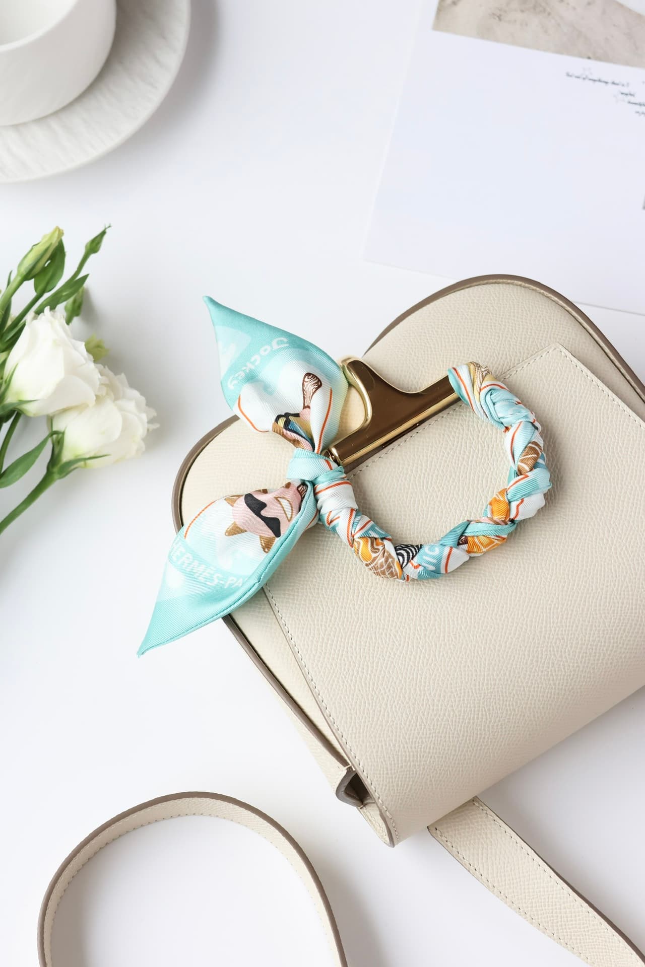 C4852 #mini Della/epsom/ Milk Shake White/Silver Clasp/Meitu# — image 3