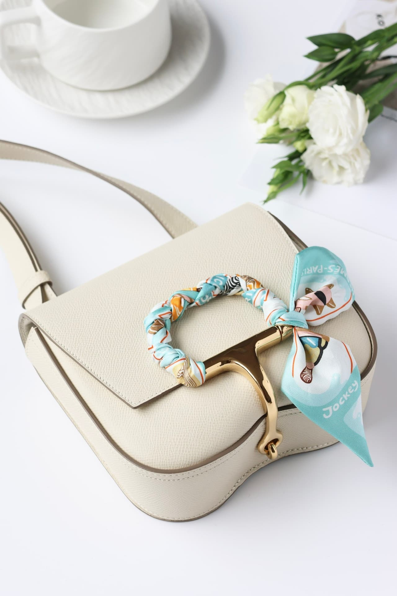 C4852 #mini Della/epsom/ Milk Shake White/Silver Clasp/Meitu# — image 2