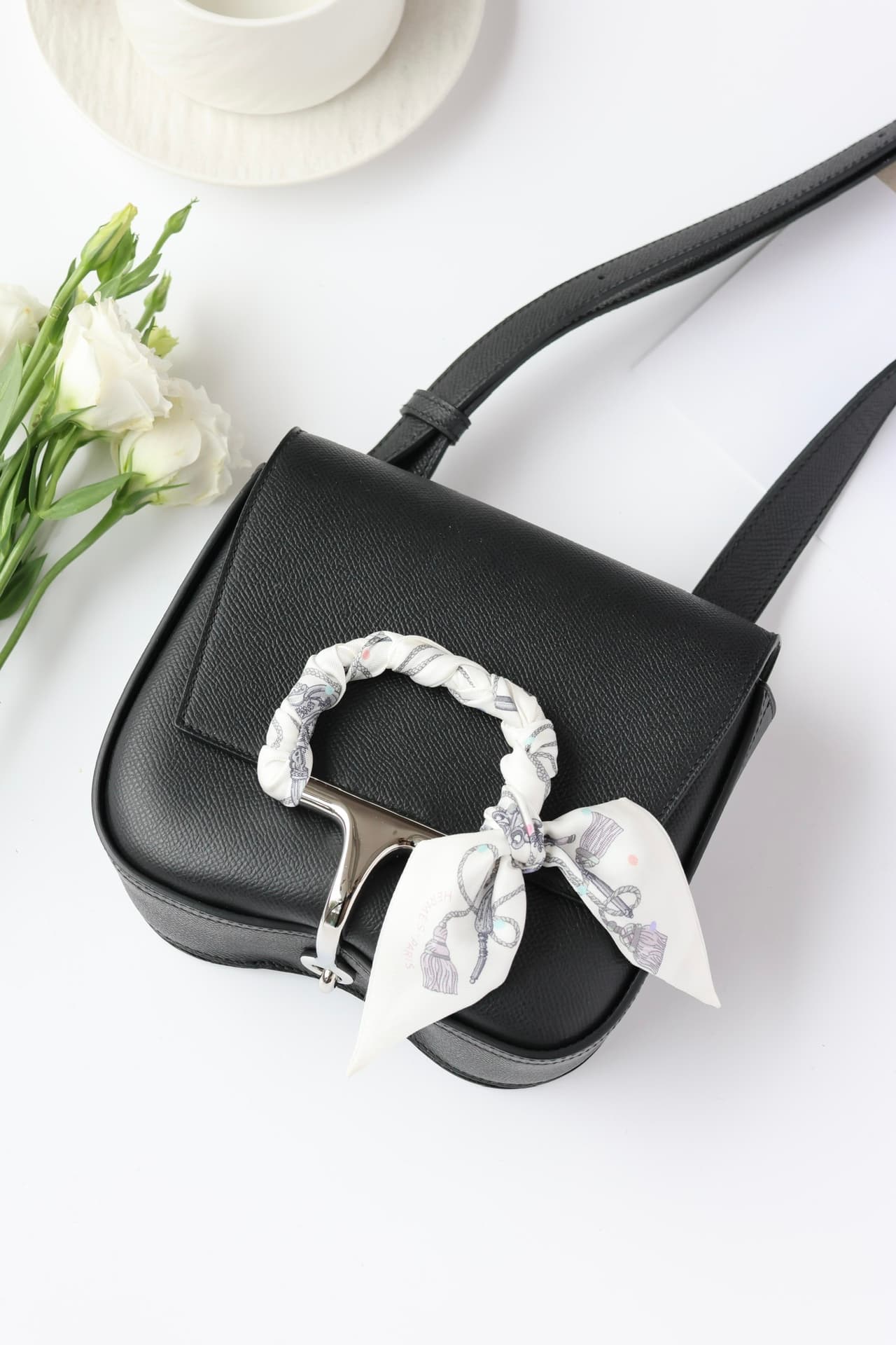 C4854 #mini Della/epsom/black/silver buttons/Meitu# — image 1