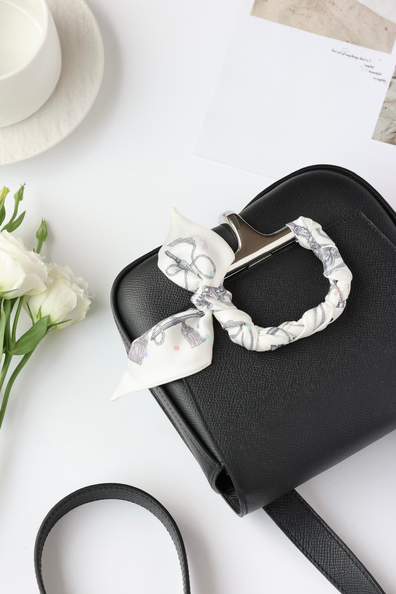 C4854 #mini Della/epsom/black/silver buttons/Meitu# — image 3