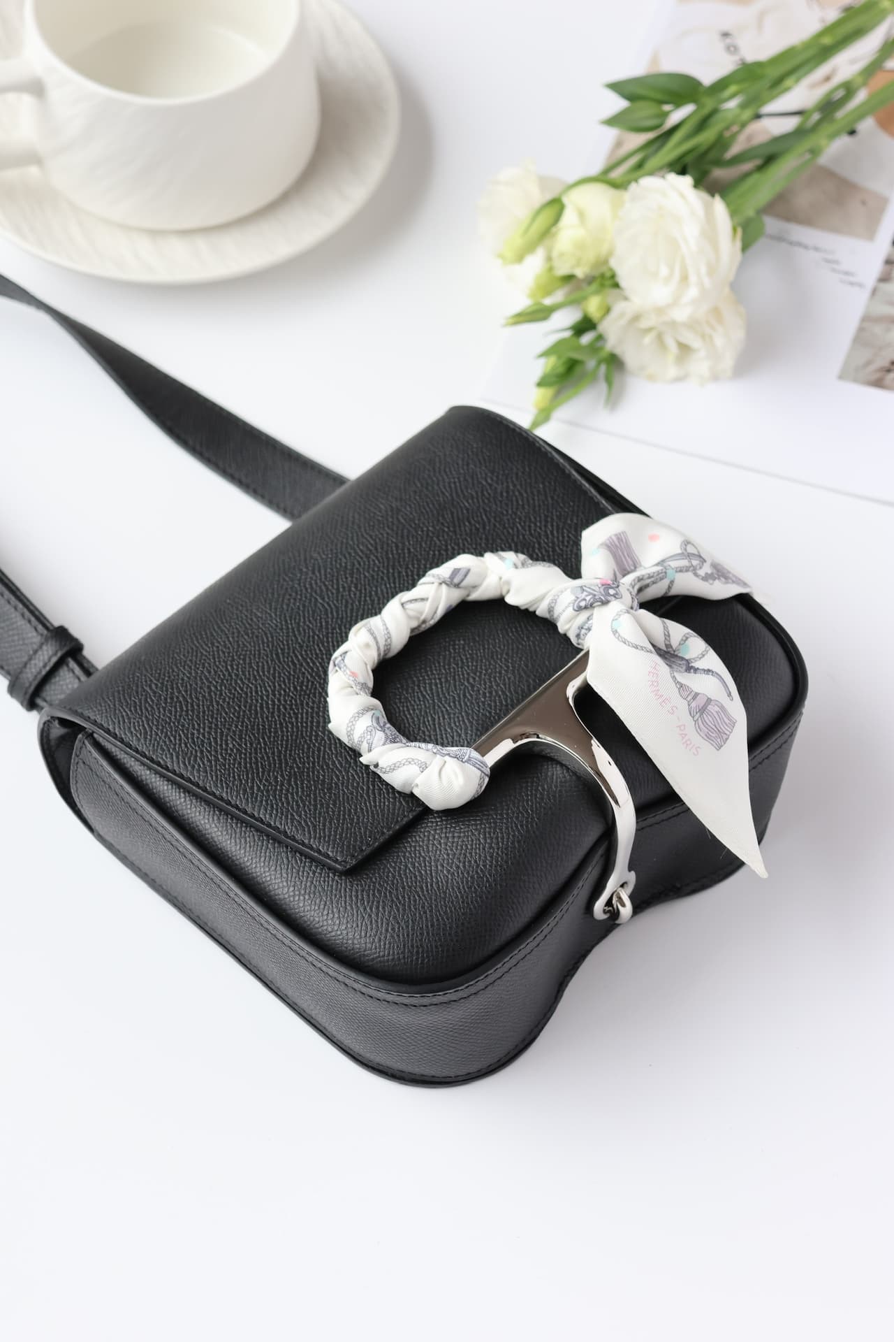 C4854 #mini Della/epsom/black/silver buttons/Meitu# — image 2