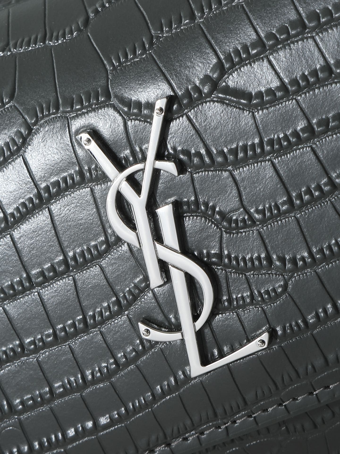 C8599 YSL Crocodile Pattern, same as the Prince Wen model. Features a special leather texture with three-dimensional patterns; imported electroplated antique silver hardware. A great item for street photography – it captures attention and is practical and — image 5