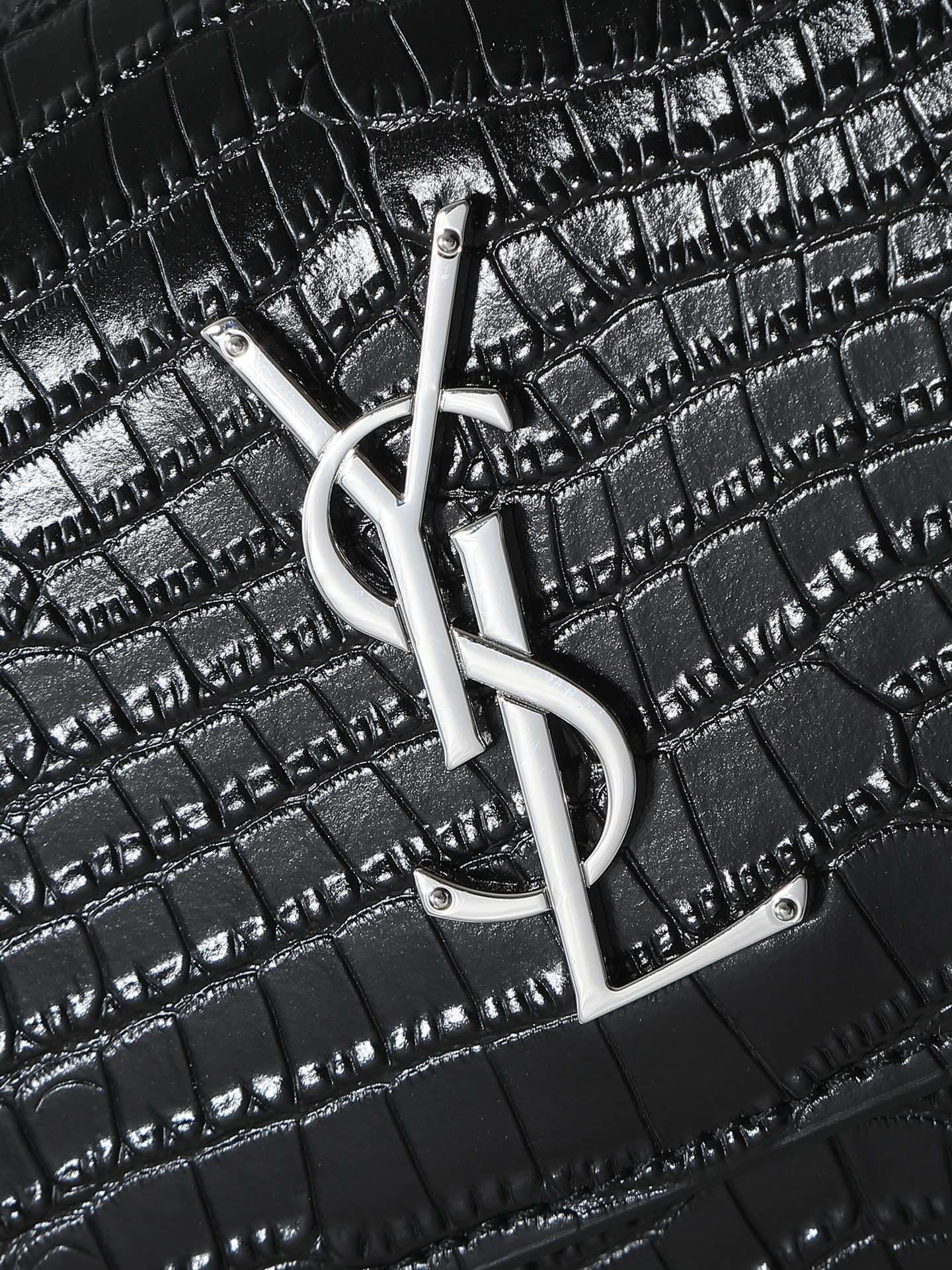 C8598 YSL Crocodile Pattern, similar to the Prince Wen model. Features a special high-quality cowhide texture with three-dimensional patterns; imported electroplated antique silver hardware. An excellent item for street photography – it helps focus the at — image 5