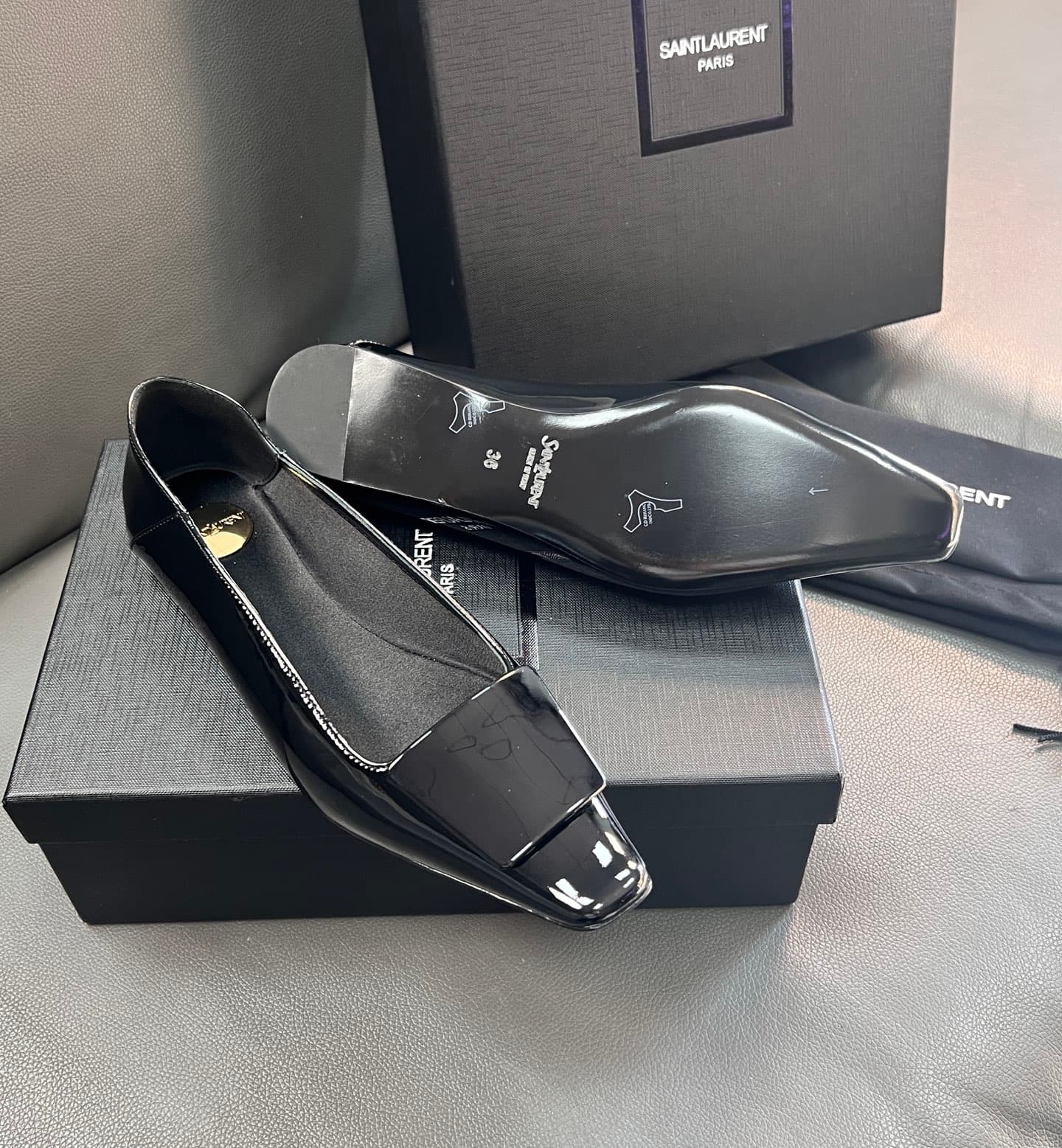 D12221 🇫🇷YSL 25A Square-toe Saint Laurent new model – sexy and elegant shoes — image 3