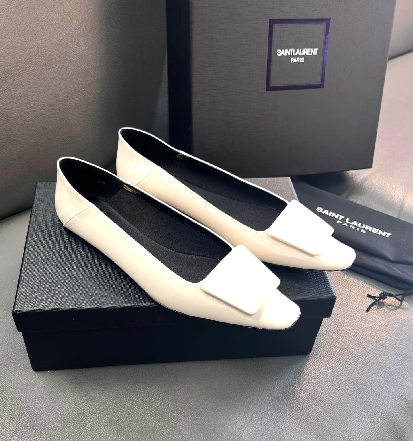 D12219 🇫🇷YSL 25A Square-toed Saint Laurent new model – sexy and elegant shoes — image 1