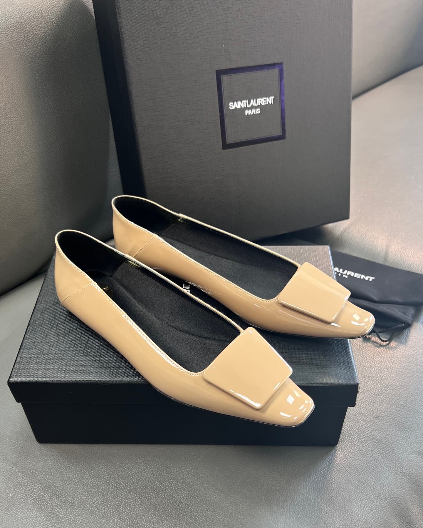 D12218 🇫🇷YSL 25A square-toe St. Laurent shoes – stylish and elegant new models — image 1