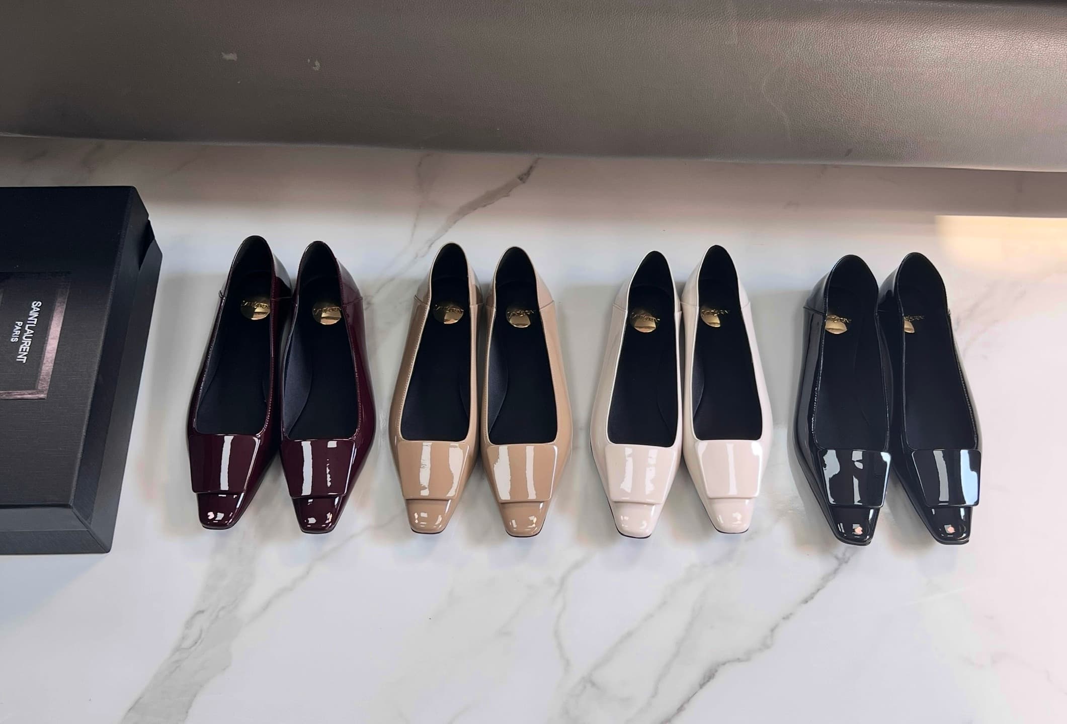 D12216 YSL Saint Laurent New Model Square Buckle Shoe🉑 Simple Shoe — image 2