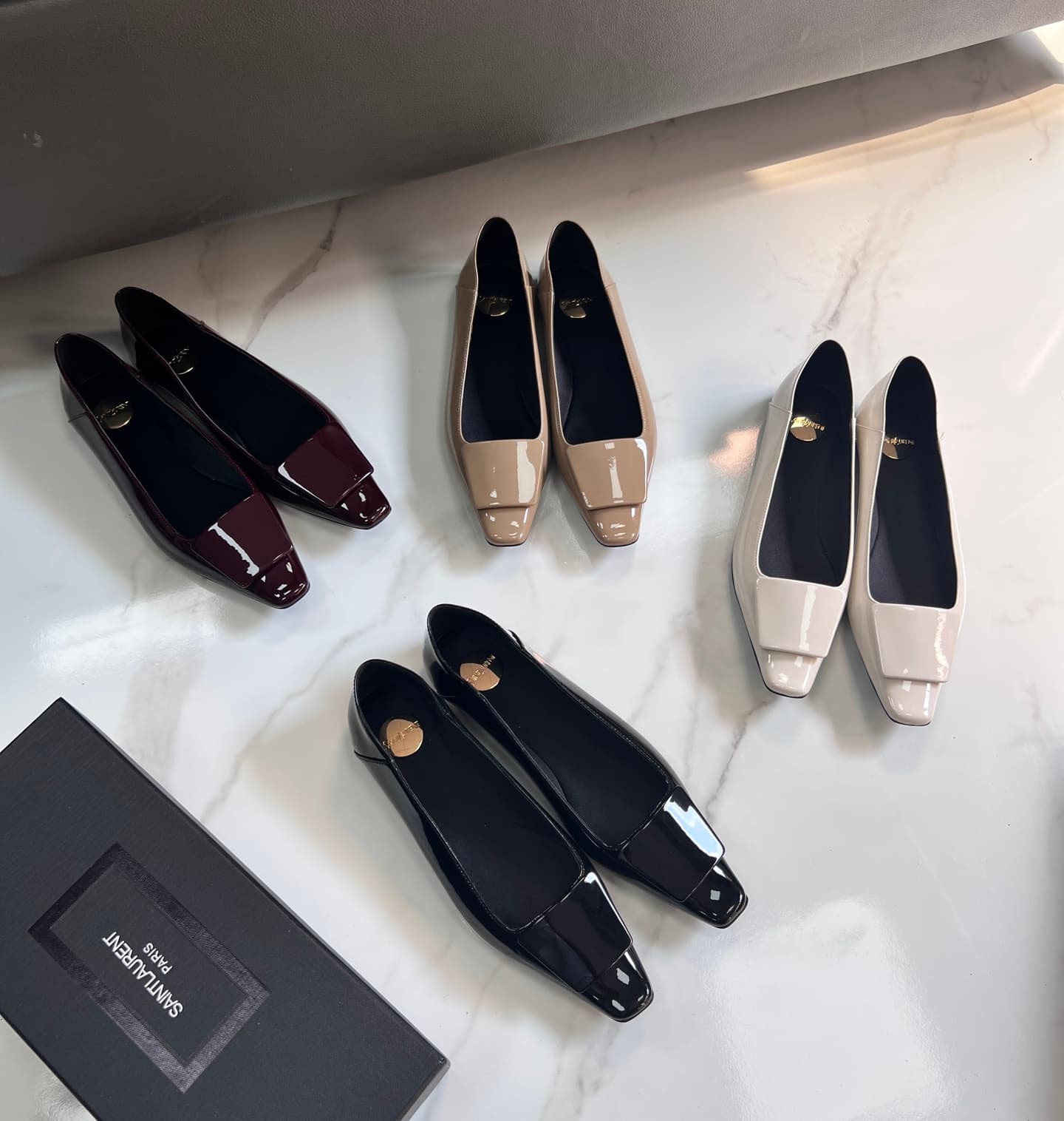 D12216 YSL Saint Laurent New Model Square Buckle Shoe🉑 Simple Shoe — image 1