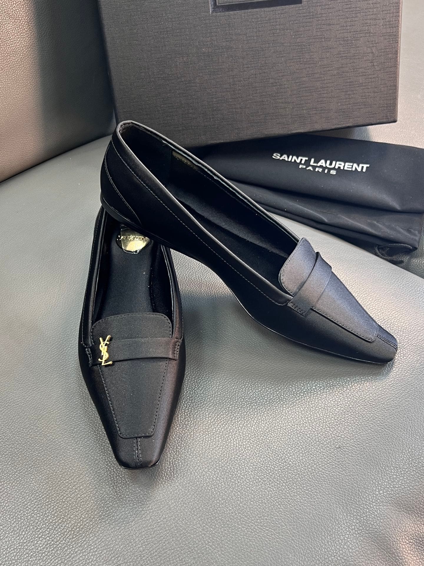 D12214 🇫🇷YSL Leif Elst shoes 25A, square-toe style, new models from Saint Laurent – stylish and elegant🛍🛍🛍 — image 4
