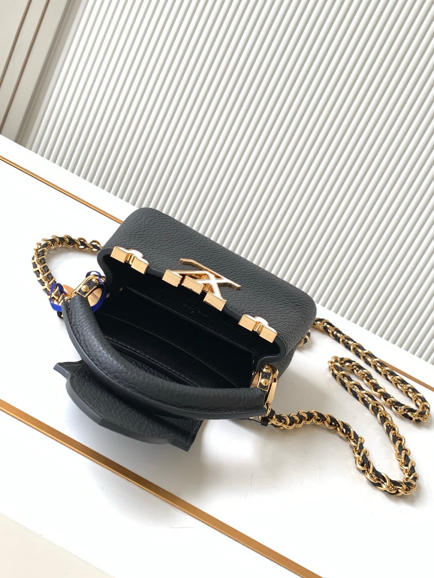 C4953 P【Full-steel hardware MB163c01 variable code chip] comes with complete packaging. Authentic materials. lv m10166m48865 black and white pearls pattern — image 8