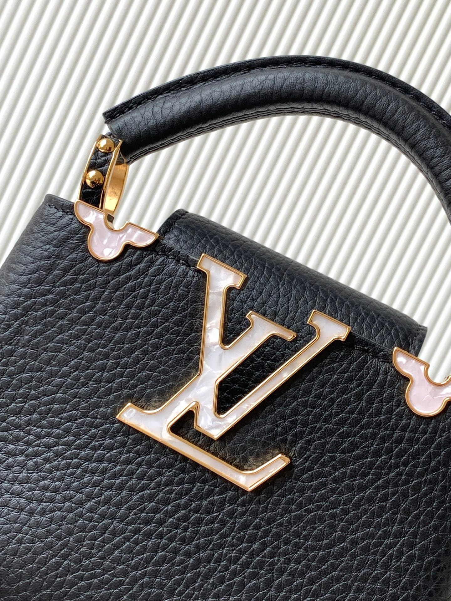 C4953 P【Full-steel hardware MB163c01 variable code chip] comes with complete packaging. Authentic materials. lv m10166m48865 black and white pearls pattern — image 5