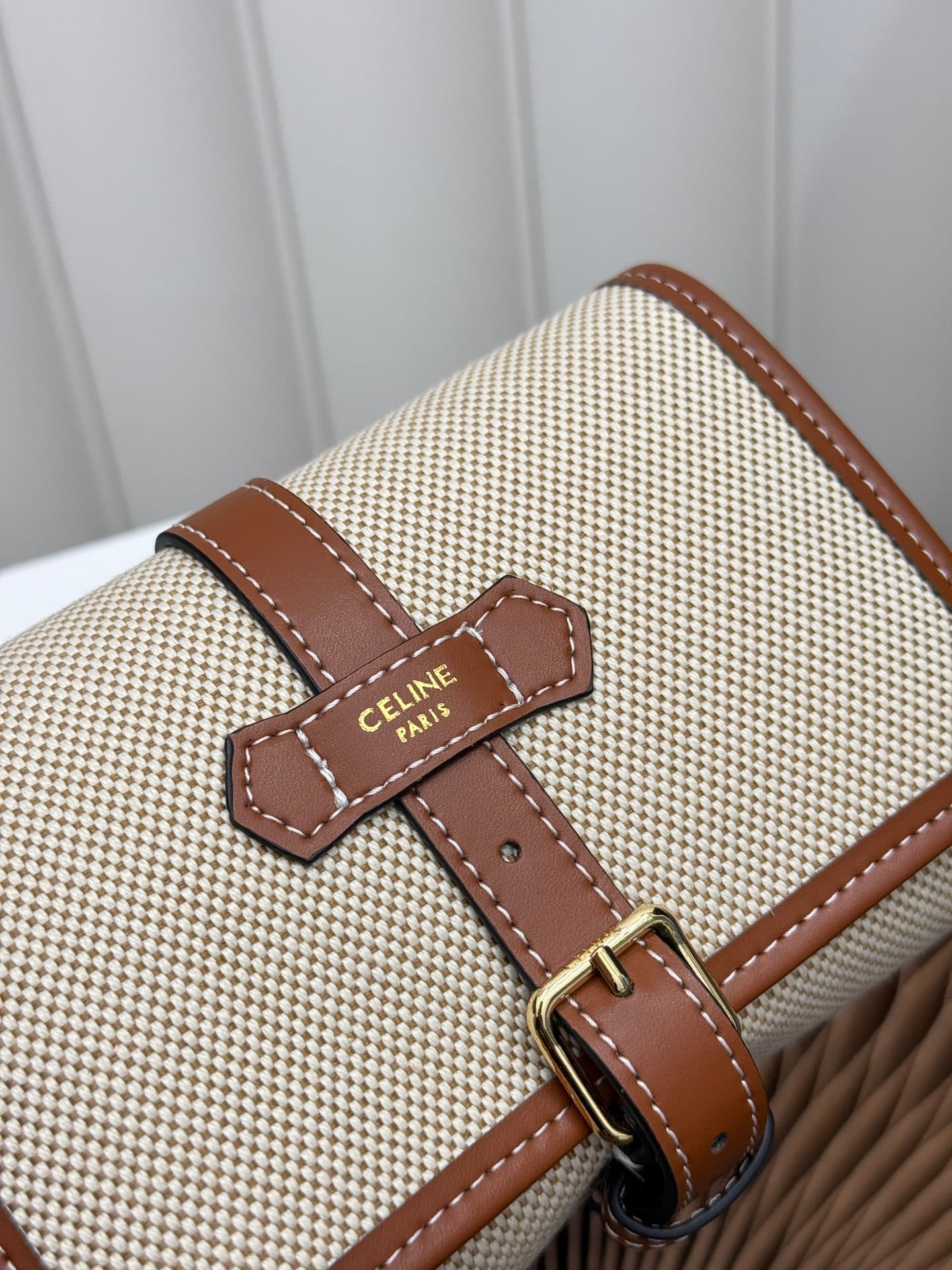 C411 CELINE fabric and cowhide jewelry bag — image 4