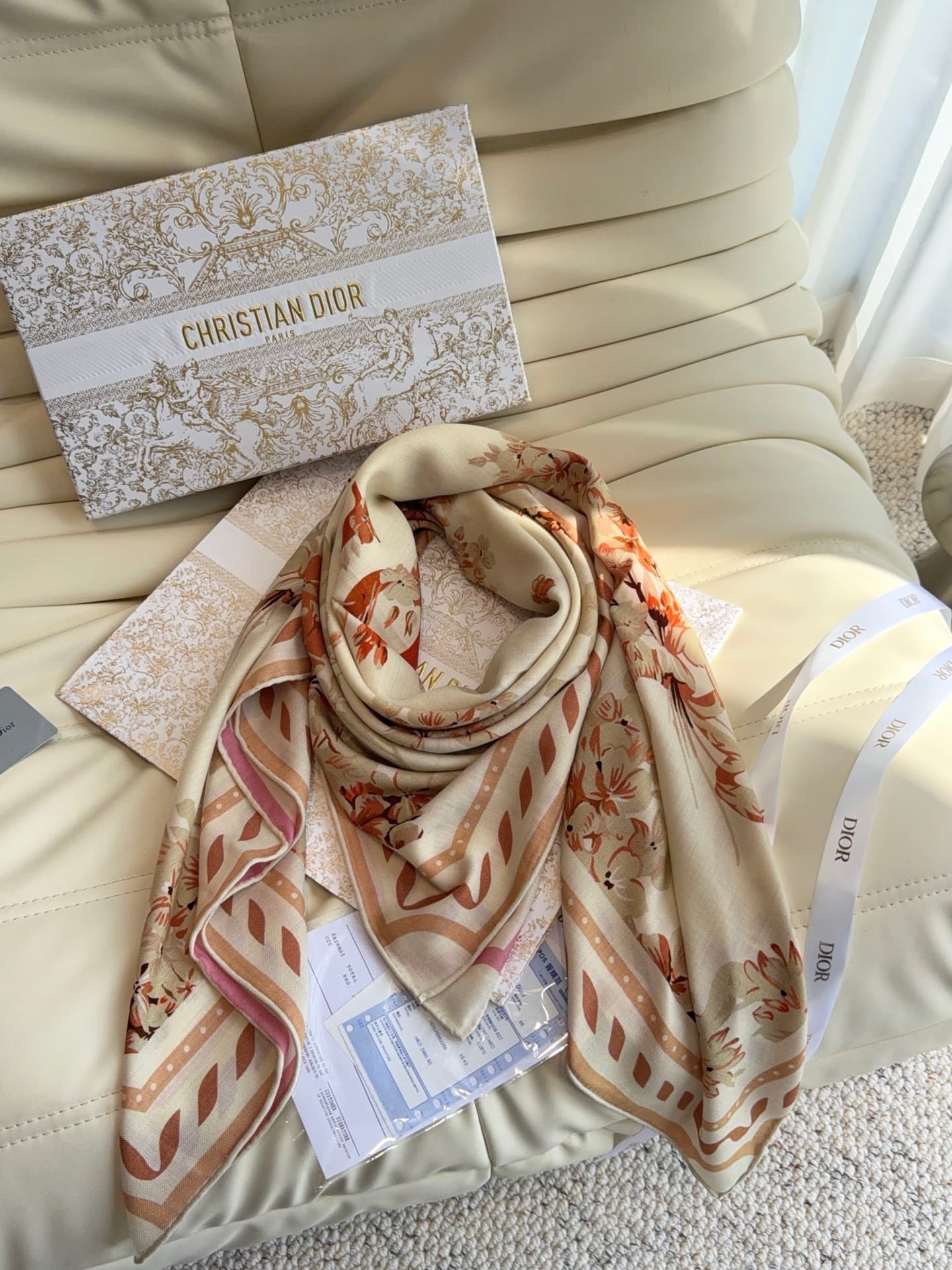 C30654 Dior “Saddle Stitch” technique 140 shawl — image 5