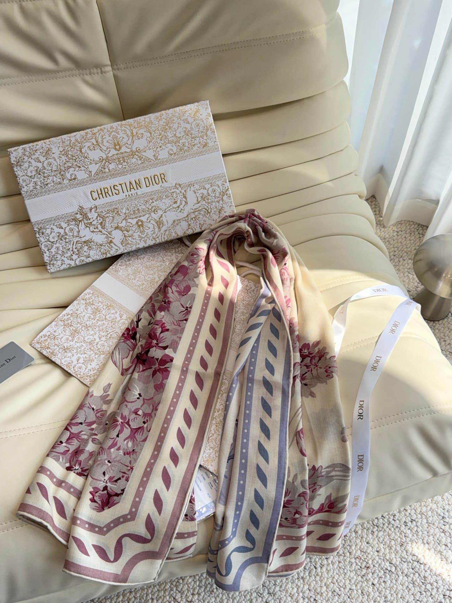 C30653 Dior “Saddle Stitch” 140 Shawl — image 6