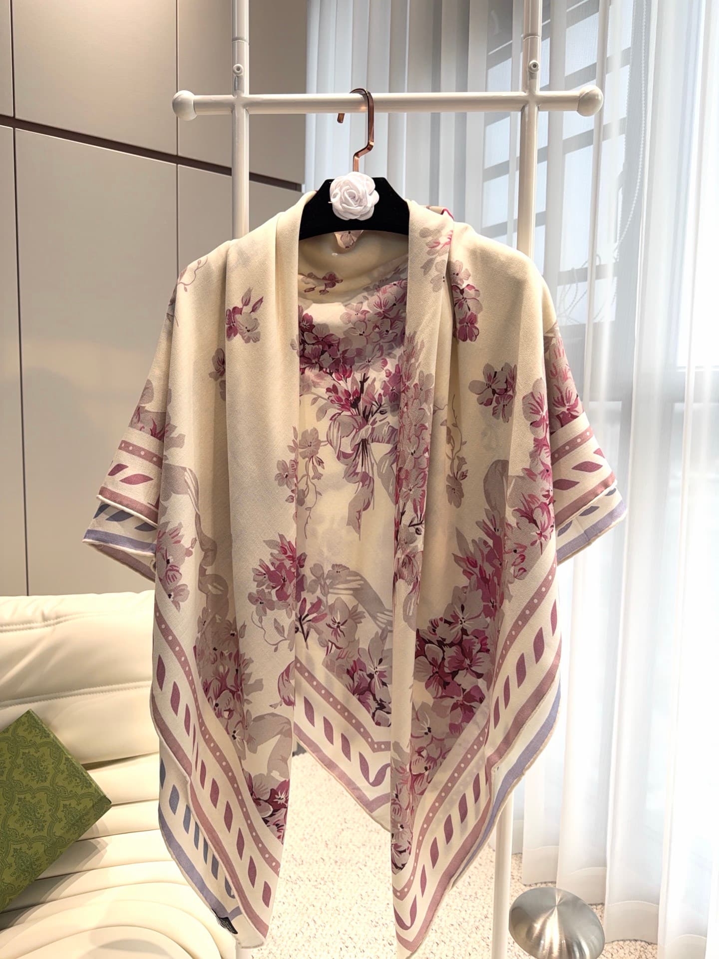 C30653 Dior “Saddle Stitch” 140 Shawl — image 8