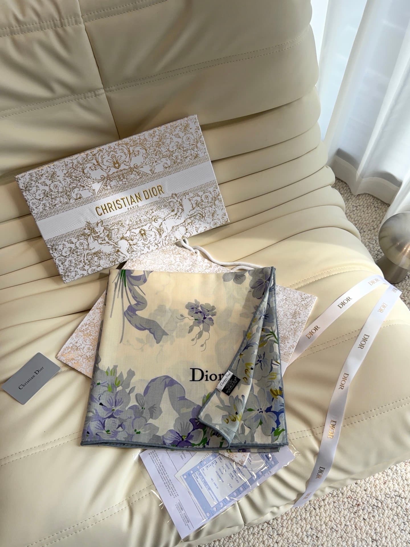 C30652 Dior “Saddle Stitch” 140 Shawl — image 2