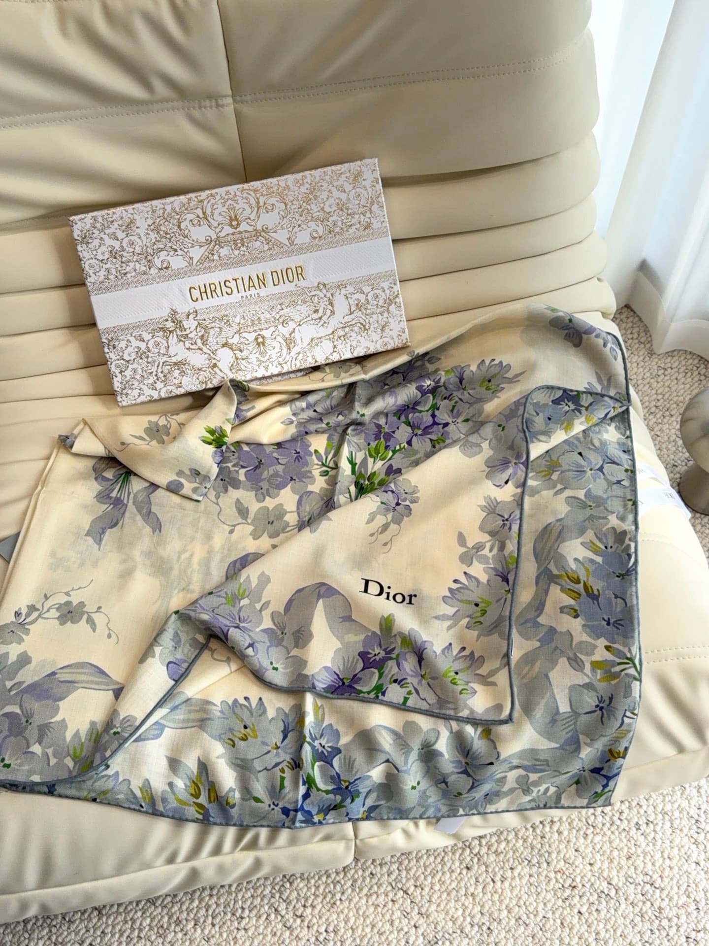 C30652 Dior “Saddle Stitch” 140 Shawl — image 3