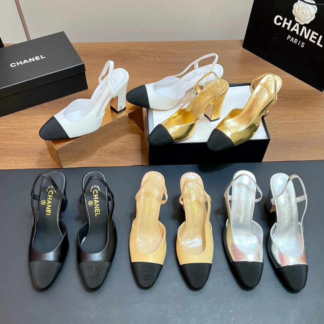 D4013 Chanel Sling Back Classic Model (9CM and higher) — image 1