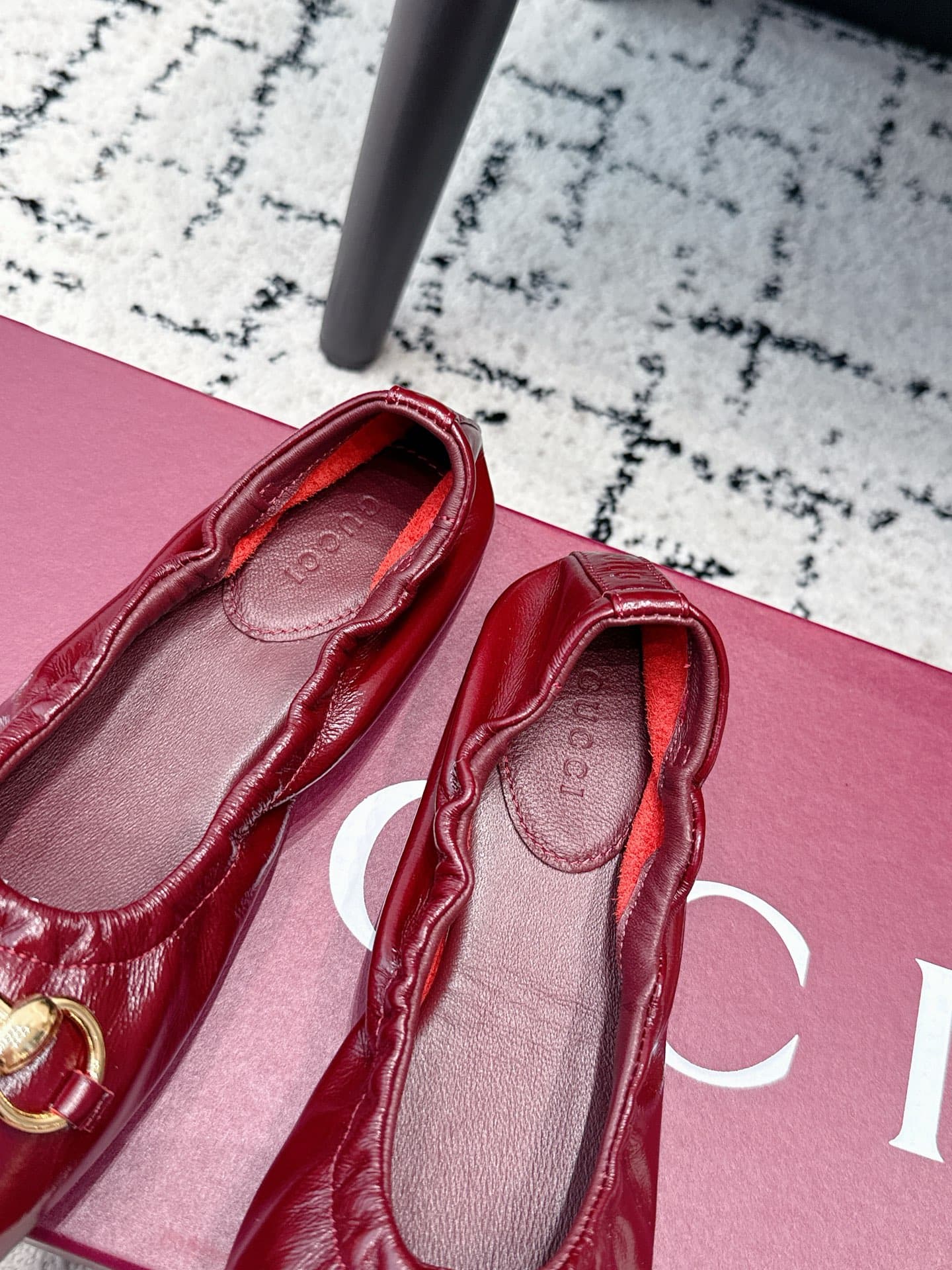 D7131 Gucci 26/ Prima Series Ballet Shoes: Classic Metal Buckle, Elastic Band, Flat Dance Shoes, Single-Shaped Boots — image 6