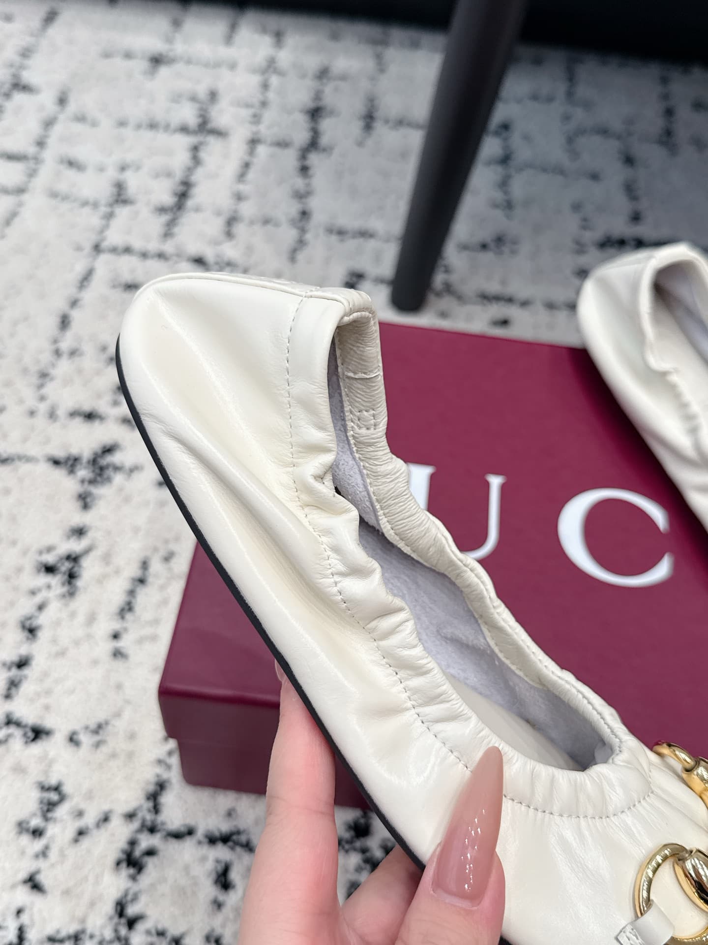 D7129 Gucci 26/ Prima Series Ballet Shoes: Classic Metal Buckle, Stretch Band, Flat Dance Shoes, Single Shoe — image 7