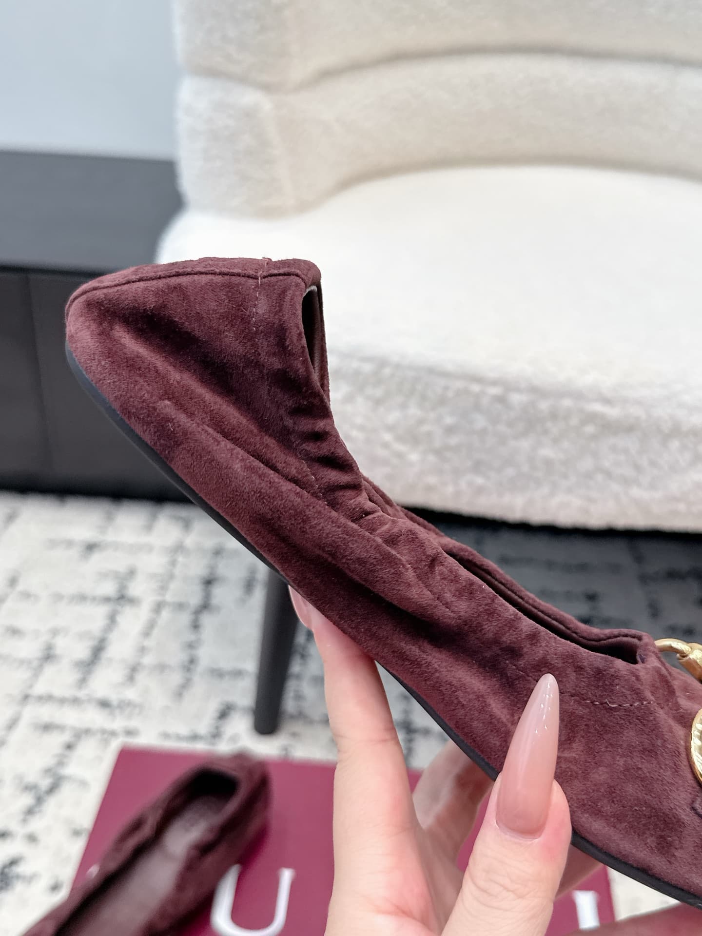 D7128 Gucci 26/ Prima Series Ballet Shoes: Classic Metal Buckle, Elastic Band, Flat Dance Shoes, Single Shoe — image 7