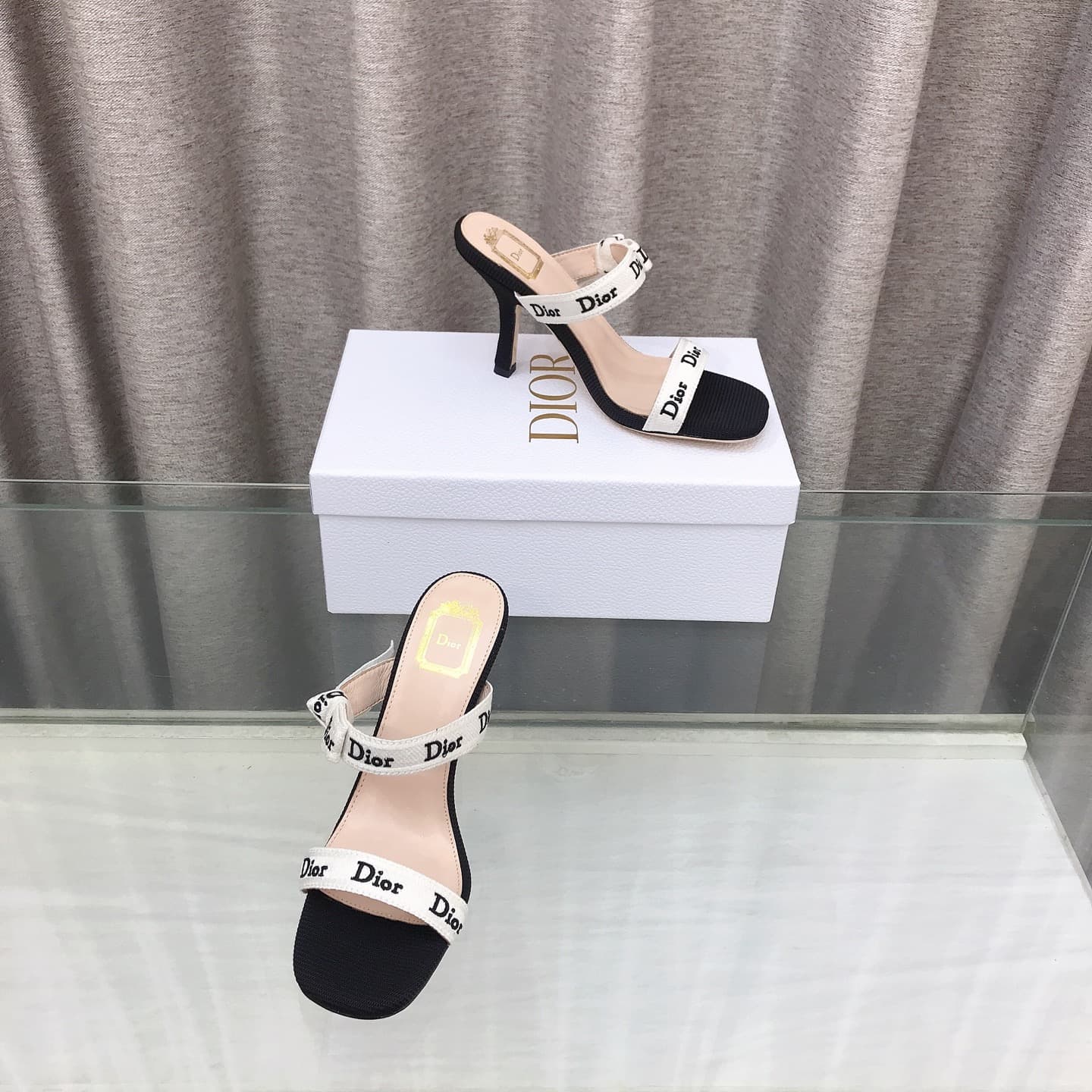 D6007 J’ADIOR Dior Dior 2026 – New early spring collection with high-end design. High heels with bow details, CD logo embroidery, pointed toe, multi-colored slippers. The most premium version on the market. — image 7